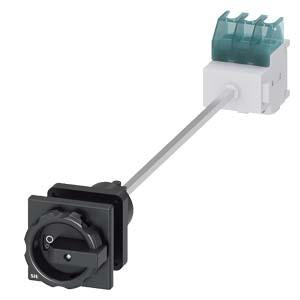 DISC SW 25A DOOR ROT HDL 1HOLE BLK 3P