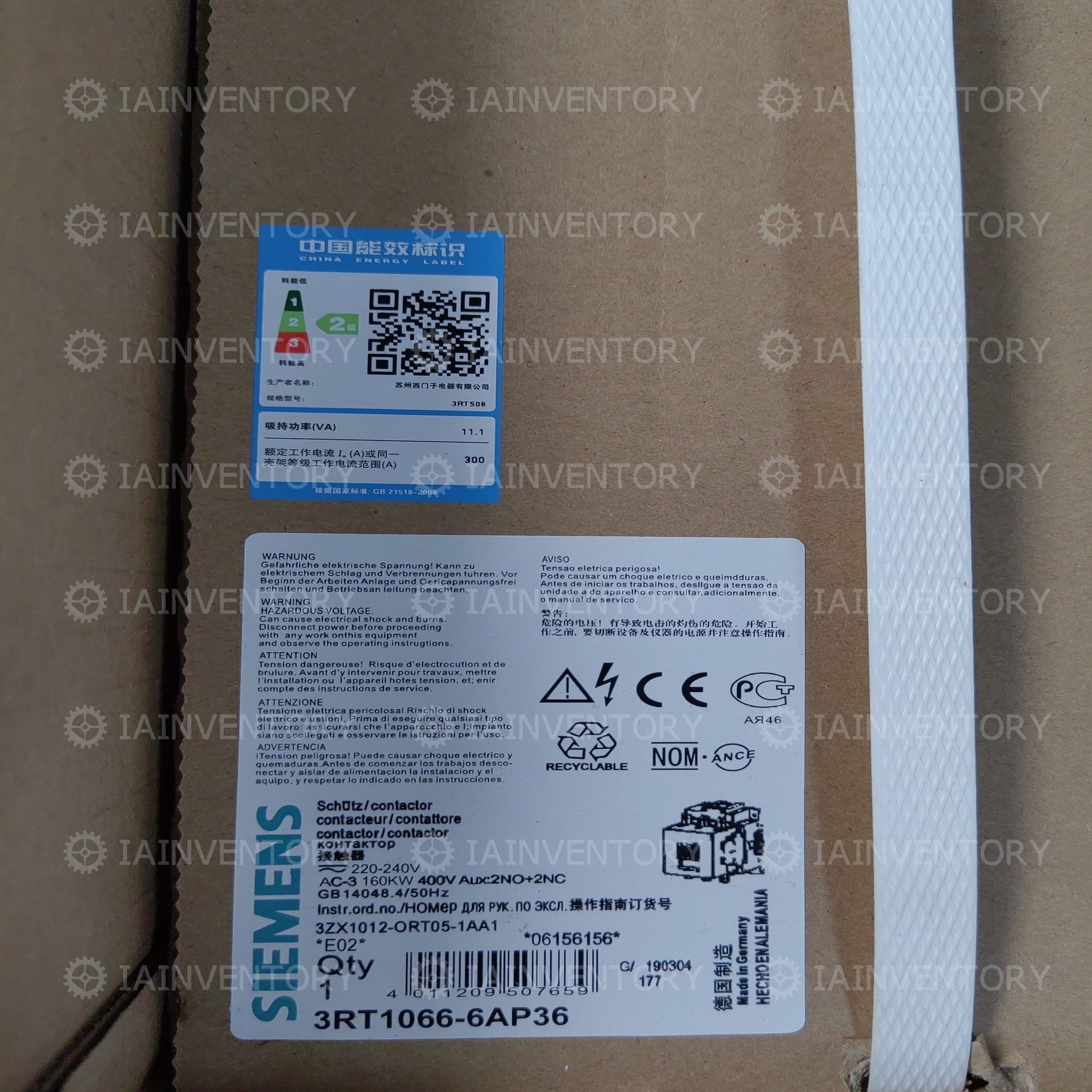 Siemens Contactor 3RT1066-6AP36