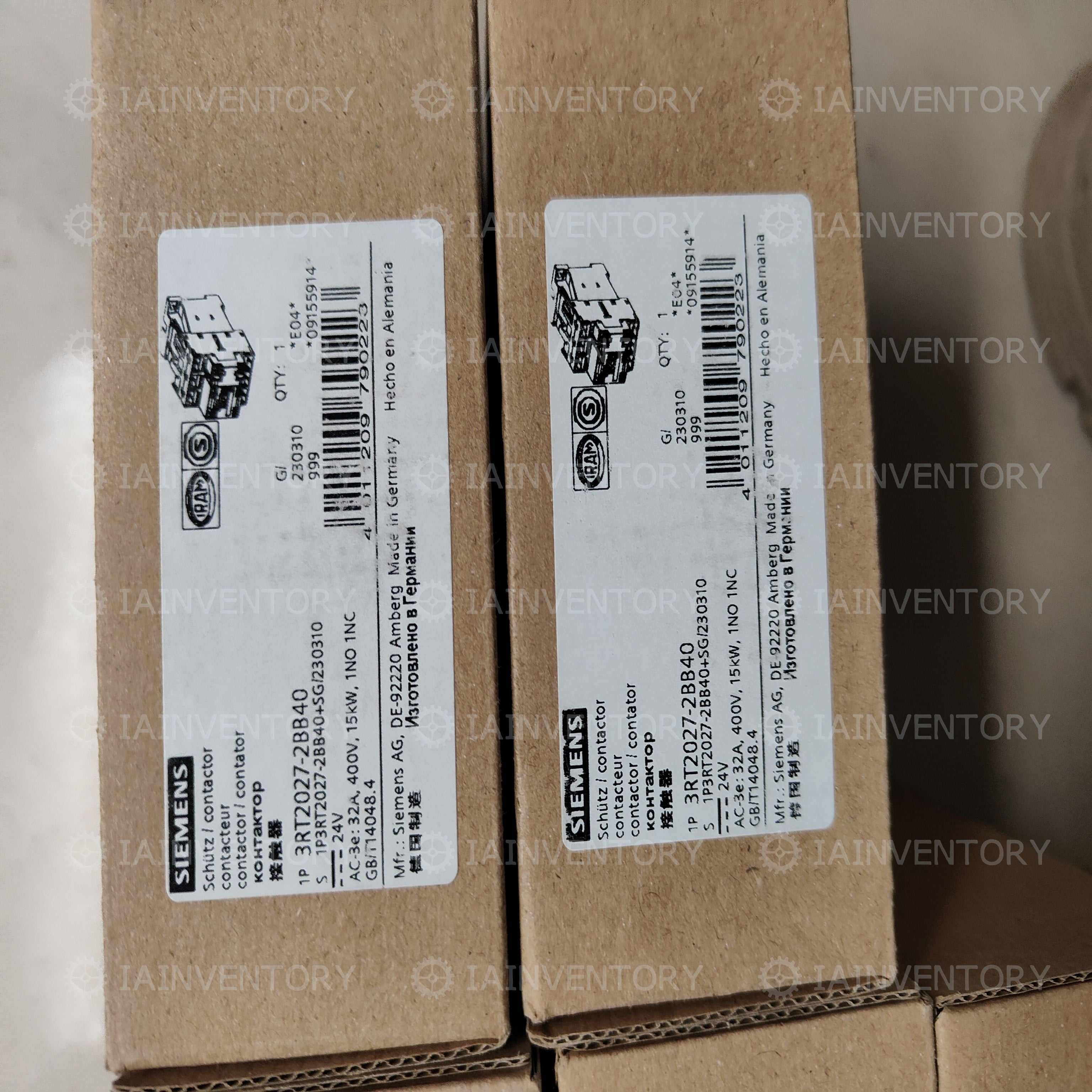 SIEMENS 3RT2027-2BB40 Power Contactor