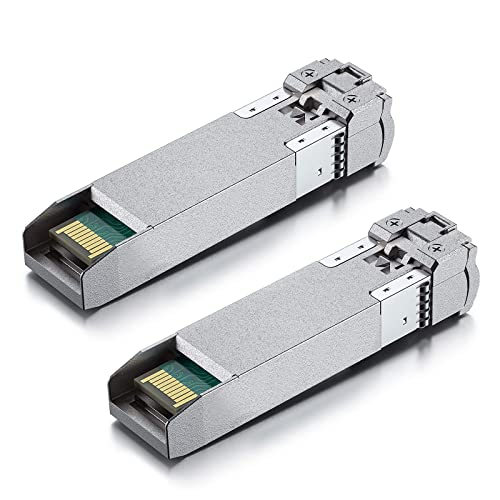 H!Fiber 10G Multimode SFP+ LC Module, 10GBase-SR Fiber Transceiver for Cisco SFP-10G-SR, Meraki MA-SFP-10GB-SR, Ubiquiti UniFi UF-MM-10G, Mikrotik, Netgear and More (MMF,850nm,300m,DDM)|B06XDV3ZYW