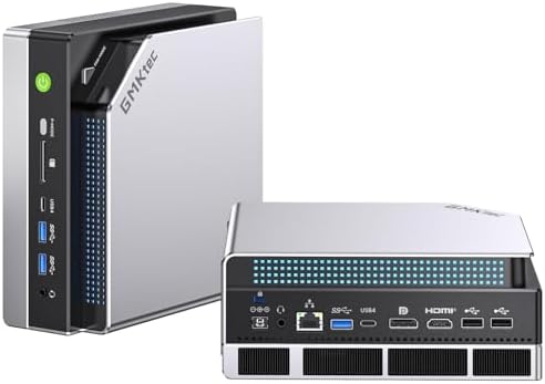 GMKtec AI Mini PC Ryzen Al Max+ 395 (up to 5.1GHz) 2TB PCIe 4.0 SSD 64GB LPDDR5X 8000MHz (8GB*8) Quad Screen 8K Display/WiFi 7/ USB4/ SD Card Reader 4.0 EVO-X2|B0FKYZF9HL