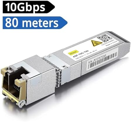 10Gtek 1000BASE-SX Gigabit SFP LC Multi-Mode Transceiver, Mini-GBIC Module for Cisco GLC-SX-MMD/GLC-SX-MM/SFP-GE-S, Ubiquiti UniFi UF-MM-1G, Meraki, Fortinet, TP-Link, 850nm, DDM, 550m, Pack of 2|B077SVS65C