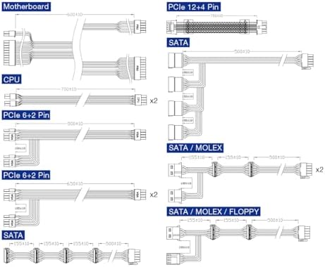 FSP Hydro G PRO 1000W Power Supply, 80 Plus Gold, ATX 3.1/PCIe 5.1(12V-2X6), Full Modular, 10 Year Warranty (HG2-1000-G5T)|B0CGGPBQYD