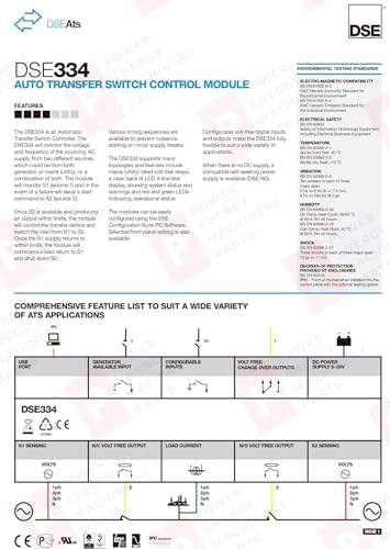 Original DSE334 Deep Sea Made in UK Auto Transfer Switch Electric Motor Remote Generator Controller Module ATS 1 Year Warranty PEMP