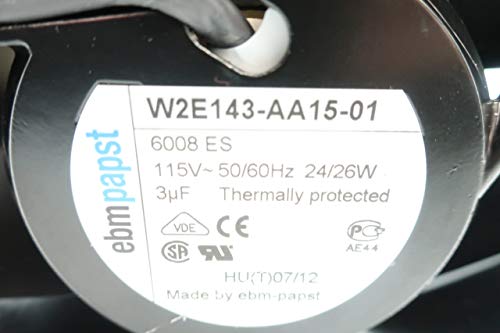 EBM-PAPST W2E143-AA15-01 THERMALLY Protected AXIAL Fan 6IN 115V-AC|B08126F5QZ