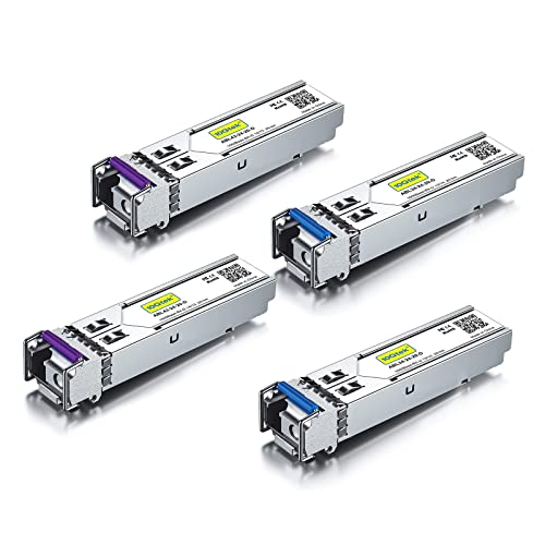 10GTEK 1.25G SFP-T, 1000BASE-T Copper SFP, SFP to RJ45 SFP Module Transceiver for Cisco SFP-GE-T, Meraki, Fortinet, Ubiquiti UniFi UF-RJ45-1G, D-Link, Supermicro, Netgear, TP-Link and More|B00U77IJ2M