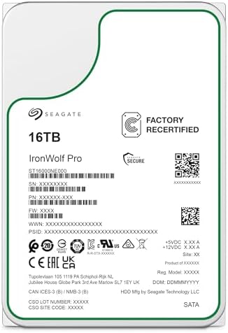 Seagate IronWolf 16TB SATA 256Mb 7200Rpm