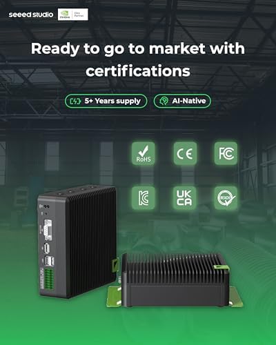 seeed studio NVIDIA Jetson Orin NX 16GB Edge AI Device - reComputer J4012, 4xUSB 3.2, M.2 Key E & Key M Slot, Pre-Installed Jetpack System with NVIDIA Jetpack on 128GB NVMe SSD|B0C88V4CB7