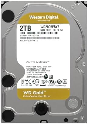 Western Digital 16TB WD Gold Enterprise Class Internal Hard Drive - 7200 RPM Class, SATA 6 Gb/s, 512 MB Cache, 3.5" - WD161KRYZ|B089S33PR3