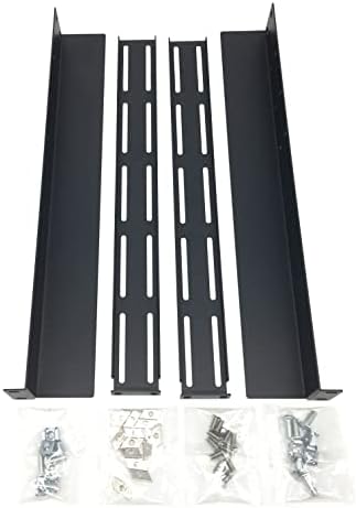 JINGCHENGMEI 1U Universal 4-Post Rack Mount Server Shelf Rails for Dell Compaq HP IBM APC - 16.5-29.5 Inches Adjustable Depth-110 lbs Capacity (16.5-29.5" Rails)|B0BRN254KP