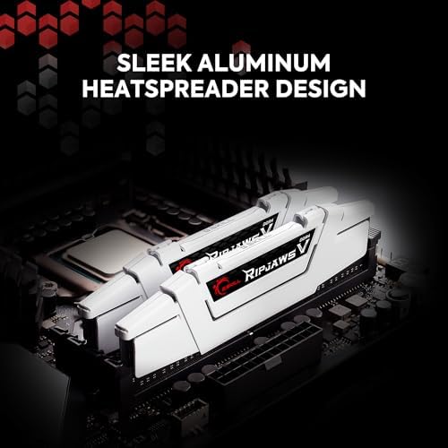G.SKILL RipjawsV Series DDR4 RAM (XMP) 64GB (2x32GB) 3200MT/s CL16-18-18-38 1.35V Intel AMD Desktop Computer Memory U-DIMM - Black (F4-3200C16D-64GVK)|B082NXPZ2V