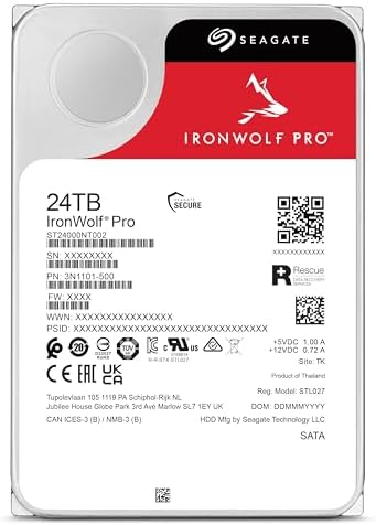 Seagate IronWolf 8TB NAS Internal Hard Drive HDD – 3.5 Inch SATA 6Gb/s 7200 RPM 256MB Cache for RAID Network Attached Storage – Frustration Free Packaging (ST8000VNZ04/N004