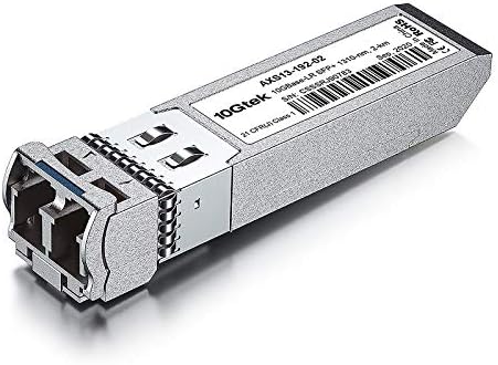 10GTEK 10GBase-SR SFP+ LC Transceiver, 10G 850nm Multimode SFP Module, up to 300 Meters, for Cisco SFP-10G-SR, Meraki MA-SFP-10GB-SR, Ubiquiti UniFi UF-MM-10G, Fortinet, TP-Link and More, Pack of 2|B08BP55663