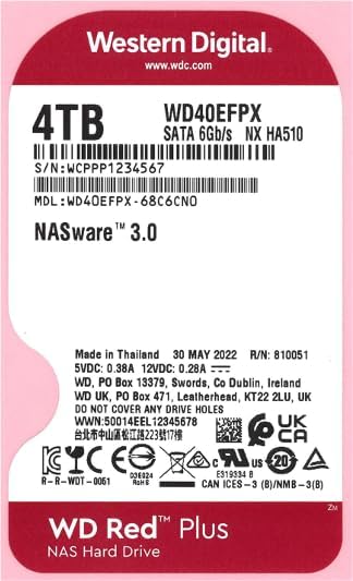 Western Digital 24TB WD Red Pro NAS Internal Hard Drive HDD - 7200 RPM, SATA 6 Gb/s, CMR, 512 MB Cache, 3.5" -WD241KFGX|B0DZY2TN8T