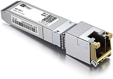 H!Fiber 10Gb SFP+ to RJ45 Module, 10Gbase-T Ethernet SFP+ Copper Transceiver for HP Procurve &HP Aruba, MikroTik, Ubiquiti, Unifi, Netgear, QNAP, D-Link and More, Cat6a/Cat7,30m (98ft)|B07L9RJZF7