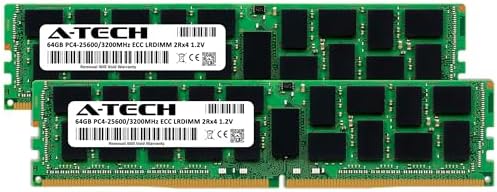A-Tech 64GB Kit (2x32GB DDR4 2400MHz PC4-19200 ECC LRDIMM 4Rx4 Quad Rank 1.2V Load Reduced DIMM 288-Pin Server RAM Memory Upgrade Modules (A-Tech Enterprise Series