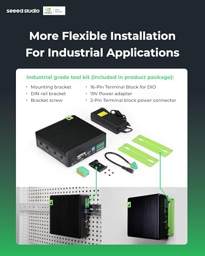 seeed studio NVIDIA Jetson Orin NX 16GB Edge AI Device - reComputer J4012, 4xUSB 3.2, M.2 Key E & Key M Slot, Pre-Installed Jetpack System with NVIDIA Jetpack on 128GB NVMe SSD|B0C88V4CB7