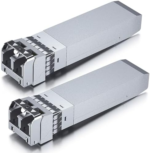 10Gtek 10GBase-SR SFP+ LC Transceiver, 10G 850nm Multimode SFP Module, up to 300 Meters, for Cisco SFP-10G-SR, Meraki MA-SFP-10GB-SR, Ubiquiti UniFi UF-MM-10G, Fortinet, Mikrotik and More, Pack of 10|B00ZCDDOPS