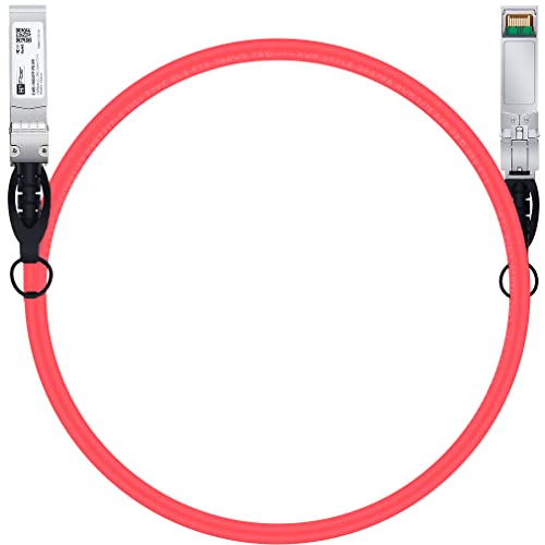 H!Fiber 2 Pack SFP+ Cable, 10G SFP+ DAC, 0.5M(1.64ft), Passive Direct Attach Copper Twinax Cable for Cisco SFP-H10GB-CU0.5M, Ubiquiti UniFi UC-DAC-SFP+, Meraki, Mikrotik, Intel, Fortinet, Netgear|B09K7DZD6N