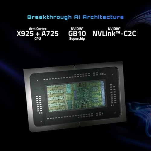 GIGABYTE AI TOP Atom Personal AI Supercomputer, Arm Cortex-X295 + Cortex A725, NVIDIA® Blackwell Architecture, 128GB LPDDR5X, 4TB PCIe 5.0 NVMe SSD, NVIDIA DGX™ OS, Black|B0FXHFBL54