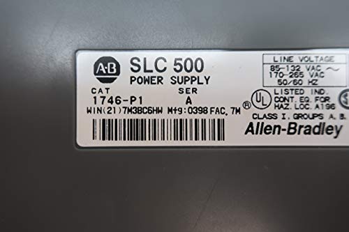 ALLEN BRADLEY 1746-P1 SLC 500 Power Supply Module SER A|B01KYAOKEM