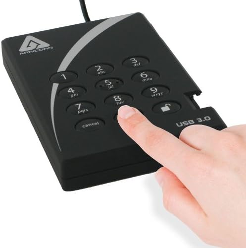 Apricorn 2TB Portable External Hard Drive & Aegis Secure Key 3Z 128GB 256-bit AES XTS Hardware Encrypted FIPS 140-2 Level 3 Validated Secure USB 3.0 Flash Drive (ASK3Z-128GB), Black|B091C6W1RP