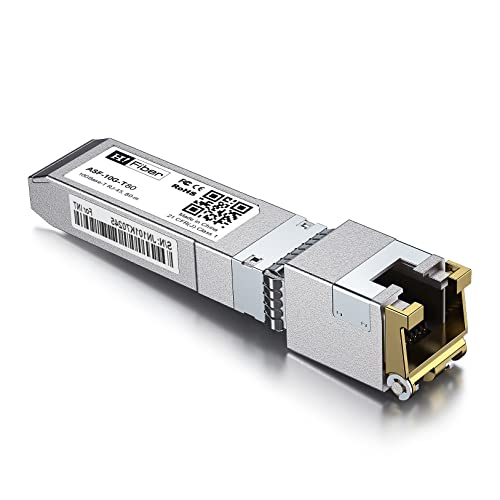 H!Fiber 10G Multimode SFP+ LC Module, 10GBase-SR Fiber Transceiver for Cisco SFP-10G-SR, Meraki MA-SFP-10GB-SR, Ubiquiti UniFi UF-MM-10G, Mikrotik, Netgear and More (MMF,850nm,300m,DDM)|B06XDV3ZYW