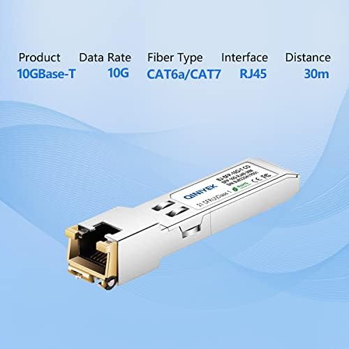 [2 Pack] 1.25/2.5/5/10G SFP+ to RJ45 Transceiver, Copper SFP+ Module, Cat.6a/7, up to 30m, for Cisco SFP-10G-T-S, MikroTik S+RJ10, Ubiquiti UF-RJ45-10G, Netgear AXM765, Netgear, TP-Link, Fortinet|B0BZPD68R7