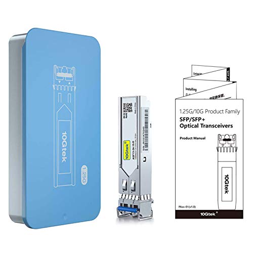 10Gtek 𝟭𝟬/𝟭𝟬𝟬/𝟭𝟬𝟬𝟬𝗕𝗮𝘀𝗲-𝗧 𝗖𝗼𝗽𝗽𝗲𝗿 𝗦𝗙𝗣, Auto-Negotiation SFP to RJ45 Mini-GBIC Transceiver or Cisco GLC-T(10/100/1000)/SFP-GE-T(10/100/1000) Pack of 2|B09NNMP934