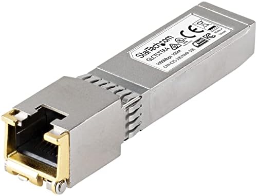 StarTech.com Cisco SFP-GE-T Compatible - Gigabit SFP - 10/100/1000 Mbps - RJ45 Port - 1000Base-T - Copper SFP - GBIC Module|B007UR0CZE