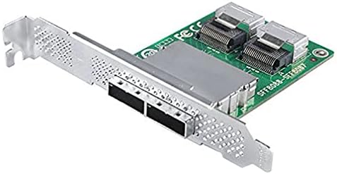 H!Fiber 6G External PCIe Controller Card, SAS/SATA HBA Host Bus Adapter, SAS 2008 Chip, PCIE X8, 2X SFF-8088 Ports,Same as 9200-8E|B0BTLZLCS9
