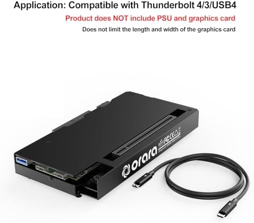 External GPU Dock Station, Mini eGPU Enclosure Only Compatible with Thunderbolt 3/4,USB4 40Gbps Graphics Card Dock Compatible with NVIDIA/AMD PCIe, PD 85W, Daisy Chain, DC/ATX/SFX/Flex Support|B0D2V5YFMH