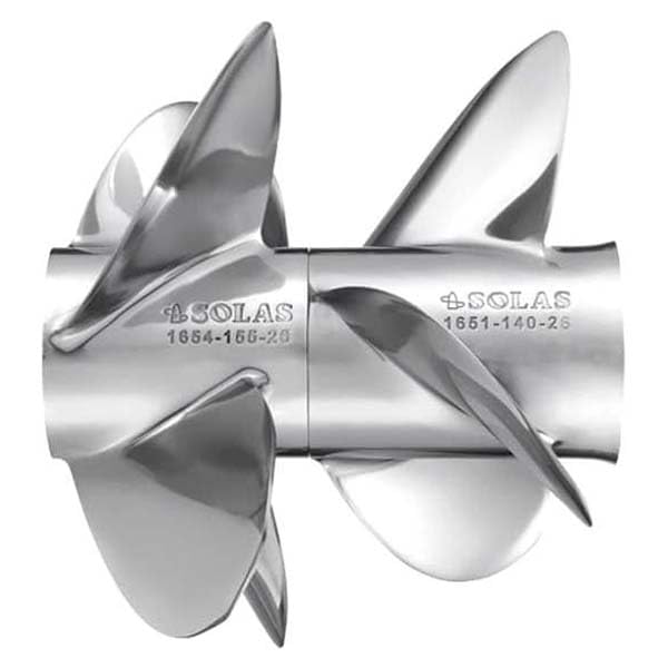 Solas Propeller 1654-155-27 Solas Dual Propeller for Mercruiser Bravo Three, SS, Front