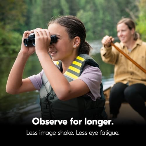 Nikon STABILIZED 12x25 Binoculars - Optical Image Stabilization, Blur-Free View, Waterproof Design, 12x Magnification for Hunting, Birdwatching & Outdoor Activities