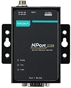 Moxa NPort 5110A - 1 Port Device Server, 10/100 Ethernet, RS-232, DB9 Male, 0 to 60C Operating Temperature