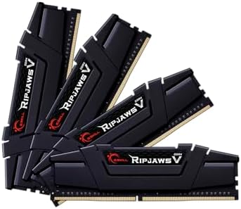 G.SKILL RipjawsV Series DDR4 RAM (XMP) 64GB (2x32GB) 3200MT/s CL16-18-18-38 1.35V Intel AMD Desktop Computer Memory U-DIMM - Black (F4-3200C16D-64GVK)|B082NXPZ2V