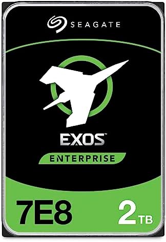 Seagate Exos 7E8 2TB Internal Hard Drive Enterprise HDD – CMR 3.5 Inch 512E SATA 6Gb/s 7200 RPM 256MB Cache for Enterprise, Data Center – Frustration Free Packaging (ST2000NM000A