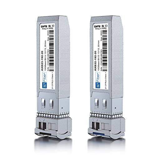 H!Fiber 10G Multimode SFP+ LC Module, 10GBase-SR Fiber Transceiver for Cisco SFP-10G-SR, Meraki MA-SFP-10GB-SR, Ubiquiti UniFi UF-MM-10G, Mikrotik, Netgear and More (MMF,850nm,300m,DDM)|B06XDV3ZYW