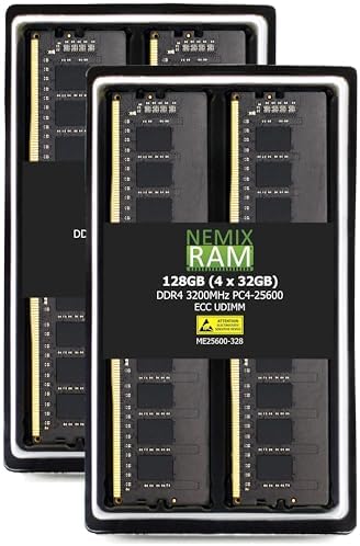 NEMIX RAM 32GB (2X16GB DDR4 3200MHZ PC4-25600 2Rx8 1.2V CL22 288-PIN ECC Unbuffered UDIMM Compatible with Dell PowerEdge R350 Rack Server