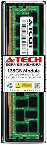 A-Tech 64GB Kit (2x32GB DDR4 2400MHz PC4-19200 ECC LRDIMM 4Rx4 Quad Rank 1.2V Load Reduced DIMM 288-Pin Server RAM Memory Upgrade Modules (A-Tech Enterprise Series