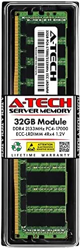 A-Tech 64GB Kit (2x32GB DDR4 2400MHz PC4-19200 ECC LRDIMM 4Rx4 Quad Rank 1.2V Load Reduced DIMM 288-Pin Server RAM Memory Upgrade Modules (A-Tech Enterprise Series