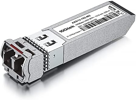 10Gtek 10GBase-SR SFP+ LC Transceiver, 10G 850nm Multimode SFP Module, up to 300 Meters, for Cisco SFP-10G-SR, Meraki MA-SFP-10GB-SR, Ubiquiti UniFi UF-MM-10G, Fortinet, Mikrotik and More, Pack of 10|B00ZCDDOPS