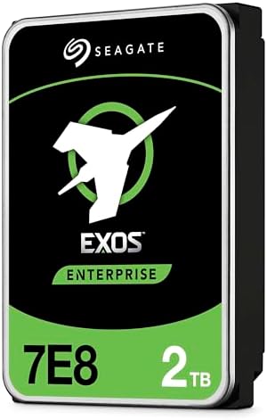 Seagate Exos 7E8 2TB Internal Hard Drive Enterprise HDD – CMR 3.5 Inch 512E SATA 6Gb/s 7200 RPM 256MB Cache for Enterprise, Data Center – Frustration Free Packaging (ST2000NM000A