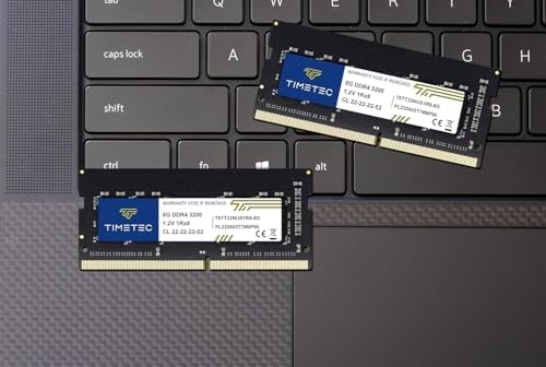 Timetec 16GB DDR4 3200MHz (or 2933MHz or 2666MHz) PC4-25600 Non-ECC Unbuffered 1.2V CL22 2Rx8 Dual Rank 260 Pin SODIMM Laptop Notebook PC Computer Memory RAM Module Upgrade|B098TXZY34