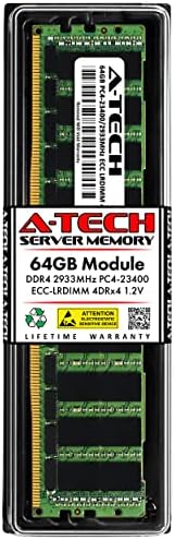 A-Tech 64GB Kit (2x32GB DDR4 2400MHz PC4-19200 ECC LRDIMM 4Rx4 Quad Rank 1.2V Load Reduced DIMM 288-Pin Server RAM Memory Upgrade Modules (A-Tech Enterprise Series