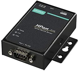 MOXA NPort 5110-1 Port Serial Device Server, 10/100 Ethernet, RS232, DB9 Male
