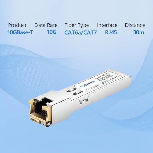 [2 Pack] 1.25/2.5/5/10G SFP+ to RJ45 Transceiver, Copper SFP+ Module, Cat.6a/7, up to 30m, for Cisco SFP-10G-T-S, MikroTik S+RJ10, Ubiquiti UF-RJ45-10G, Netgear AXM765, Netgear, TP-Link, Fortinet|B0BZPD68R7