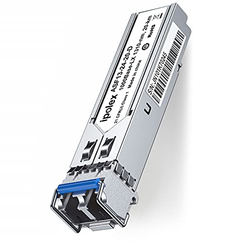 ipolex 1000Base-LX/LH SFP Transceiver, 1.25G SFP LC Fiber Module, Gigabit Single Mode Mini GBIC, 1310nm SMF, up to 20km, for Cisco GLC-LH-SMD, Ubiquiti UF-SM-1G, Meraki, TP-Link TL-SM311LS and More|B01EN33VN2