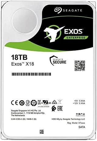 Seagate Exos X18 18TB SAS 12Gb/s 7200RPM 3.5" Enterprise Hard Drive - ST18000NM005J (Renewed
