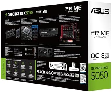 ASUS Dual NVIDIA GeForce RTX 3050 6GB OC Edition Gaming Graphics Card - PCIe 4.0, 6GB GDDR6 Memory, HDMI 2.1, DisplayPort 1.4a, 2-Slot Design, Axial-tech Fan Design, 0dB Technology, Steel Bracket|B0CVCG2VPK